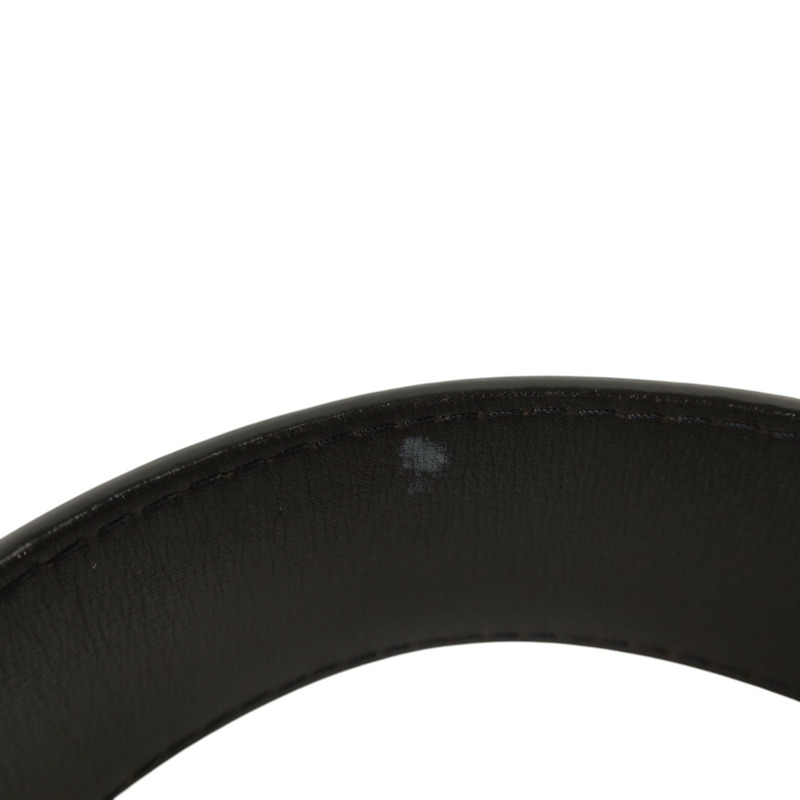 LOUIS VUITTON 牛皮皮革Ceinture LV Initials 90cm Belt金扣皮帶-8