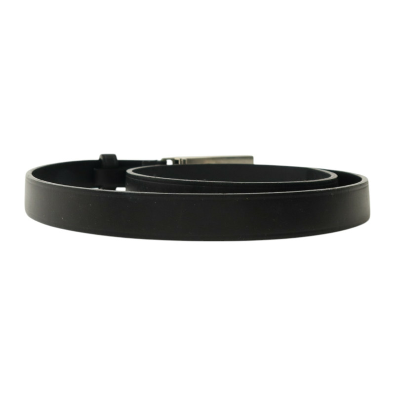 PRADA 牛皮皮革Saffiano Belt 70cm銀扣皮帶-1