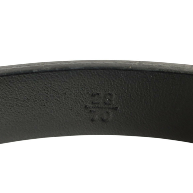 PRADA 牛皮皮革Saffiano Belt 70cm銀扣皮帶-4