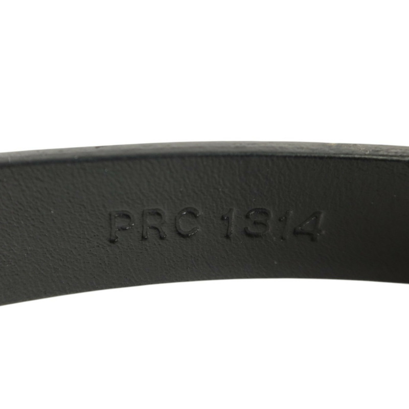 PRADA 牛皮皮革Saffiano Belt 70cm銀扣皮帶-5