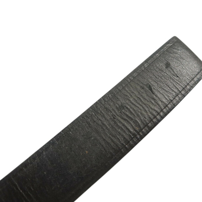 PRADA 牛皮皮革Saffiano Belt 70cm銀扣皮帶-7