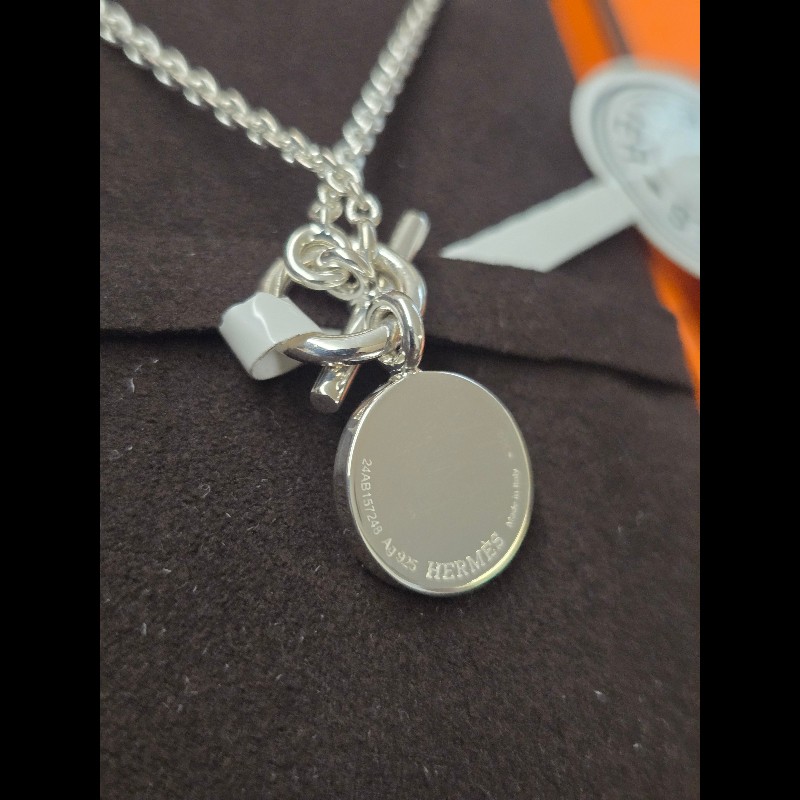 (全新品)愛馬仕純銀項鍊-2
