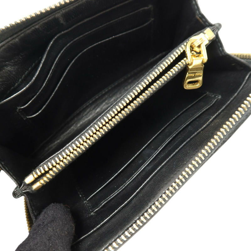 Miu Miu 羊皮皮革Zipper Long Wallet金扣長錢包-5