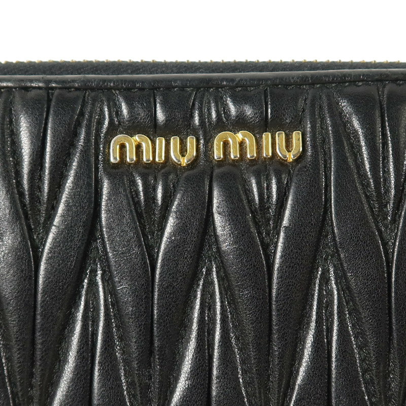 Miu Miu 羊皮皮革Zipper Long Wallet金扣長錢包-6