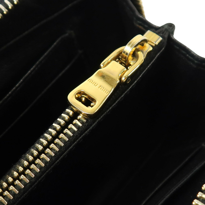 Miu Miu 羊皮皮革Zipper Long Wallet金扣長錢包-8
