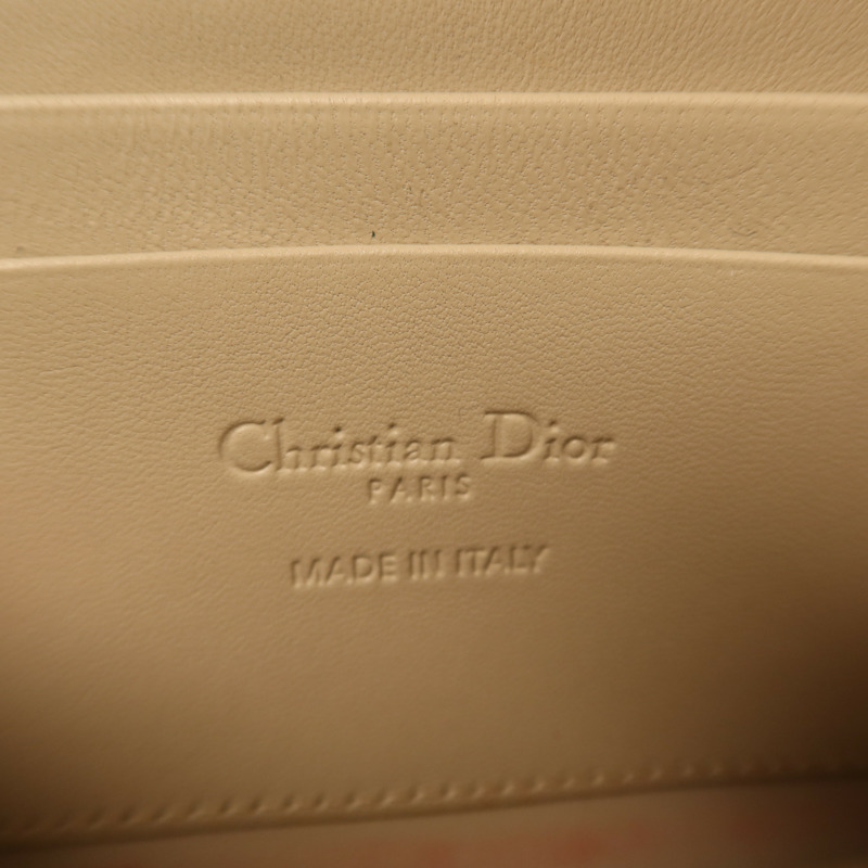 Dior 羊皮皮革Medium Lady Dior Zipper Wallet金扣長錢包-6