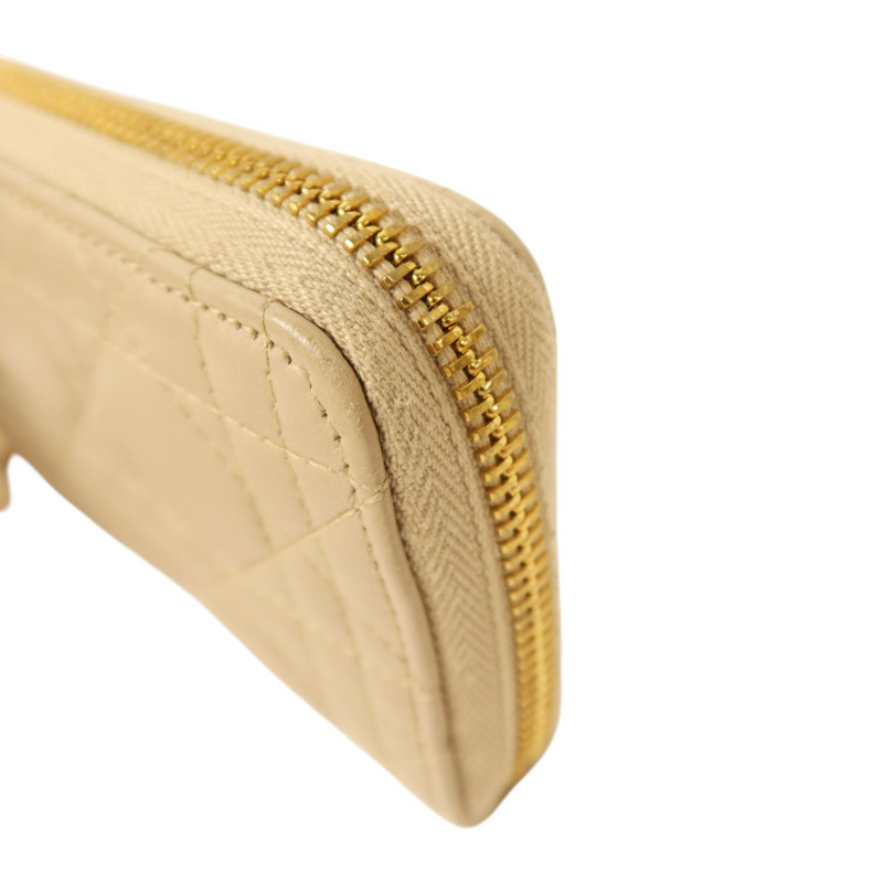 Dior 羊皮皮革Medium Lady Dior Zipper Wallet金扣長錢包-14