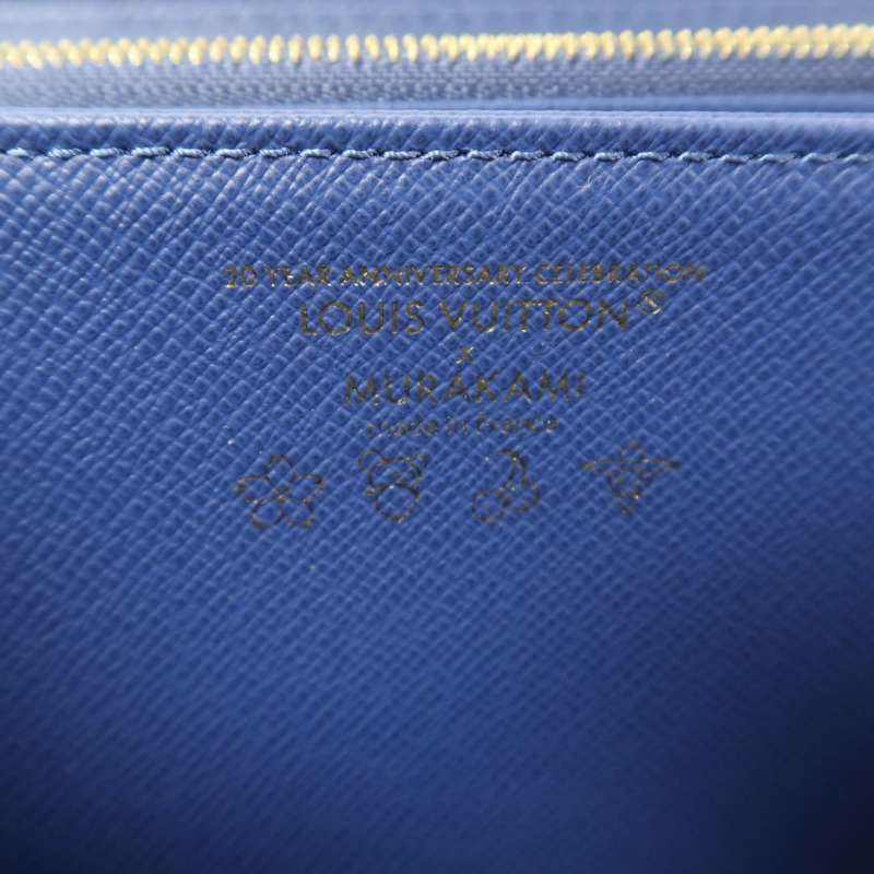 LOUIS VUITTON Monogram Denim/Cherry Takashi Murakami Long Wallet金扣長錢包-6