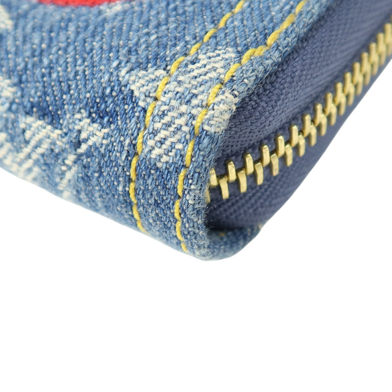 LOUIS VUITTON Monogram Denim/Cherry Takashi Murakami Long Wallet金扣長錢包-11
