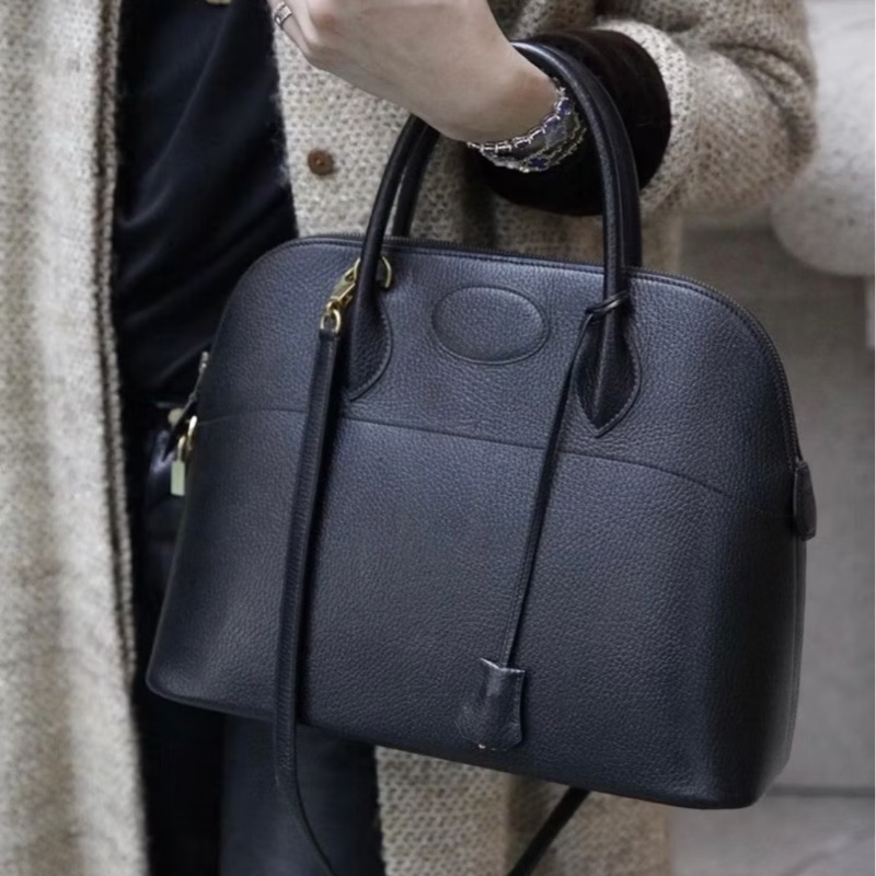 HERMES 愛馬仕 bolide 35 黑金 保齡包 手提包 肩背包 斜背包 側背包-2