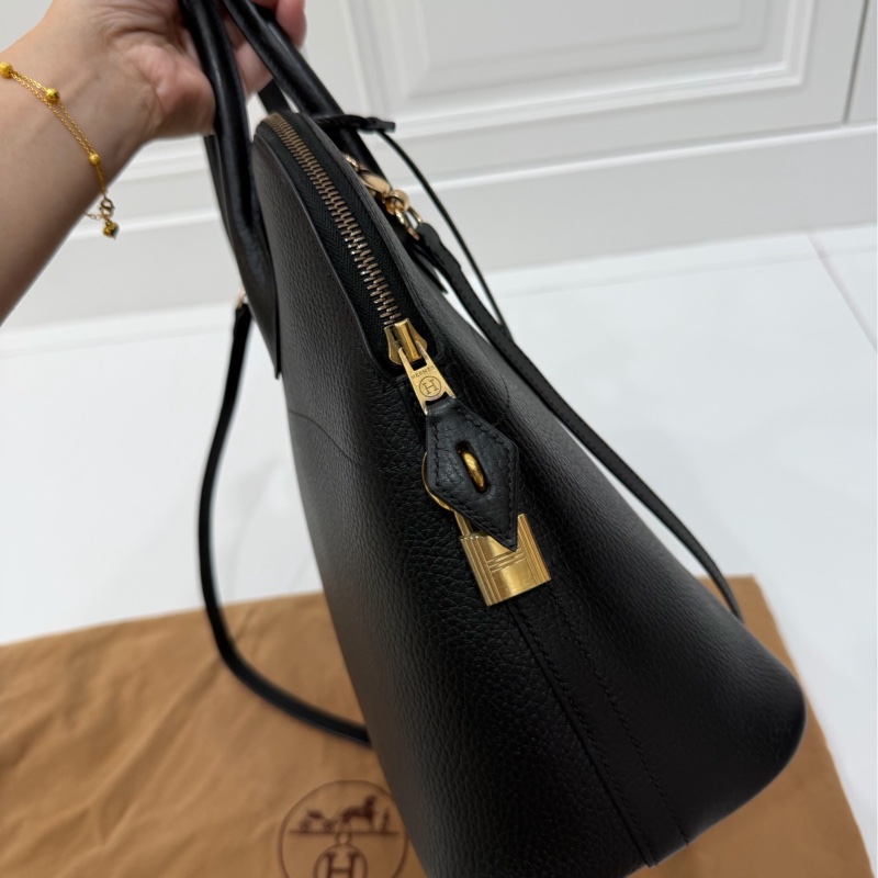 HERMES 愛馬仕 bolide 35 黑金 保齡包 手提包 肩背包 斜背包 側背包-4