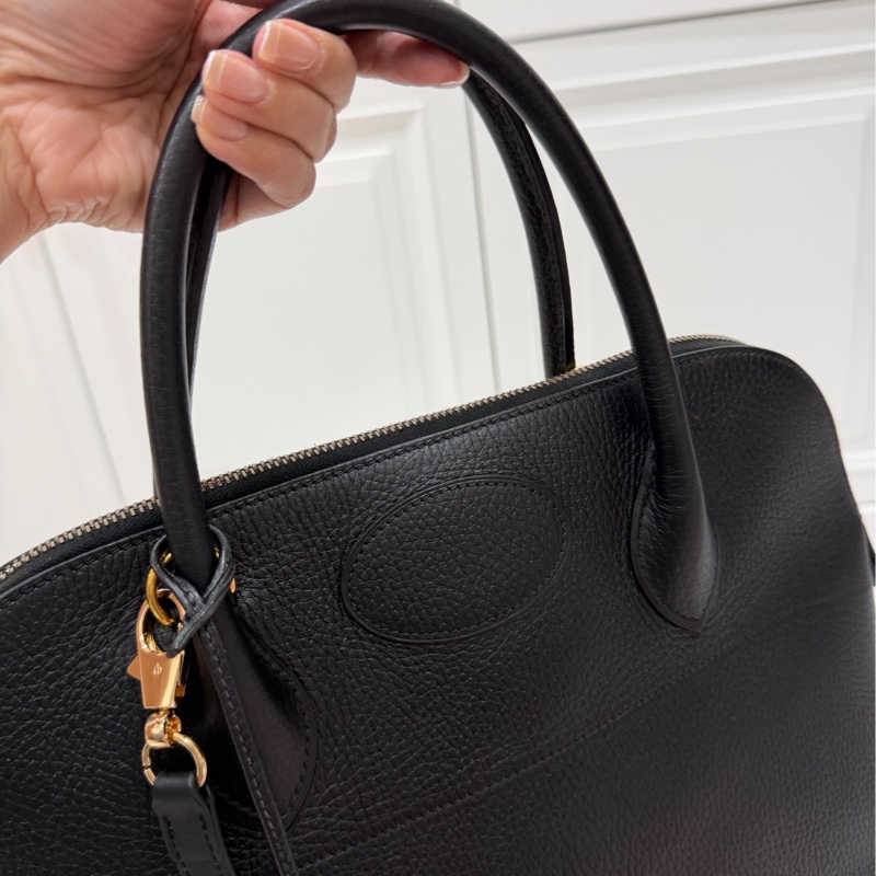 HERMES 愛馬仕 bolide 35 黑金 保齡包 手提包 肩背包 斜背包 側背包-7