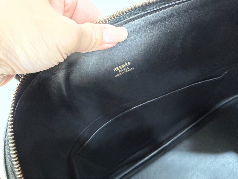HERMES 愛馬仕 bolide 35 黑金 保齡包 手提包 肩背包 斜背包 側背包-15