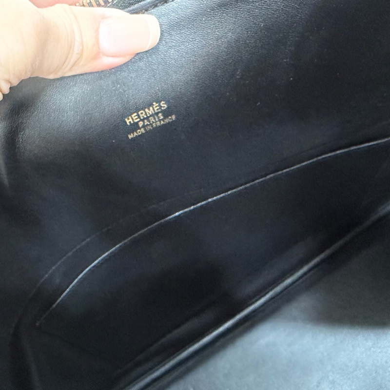 HERMES 愛馬仕 bolide 35 黑金 保齡包 手提包 肩背包 斜背包 側背包-21