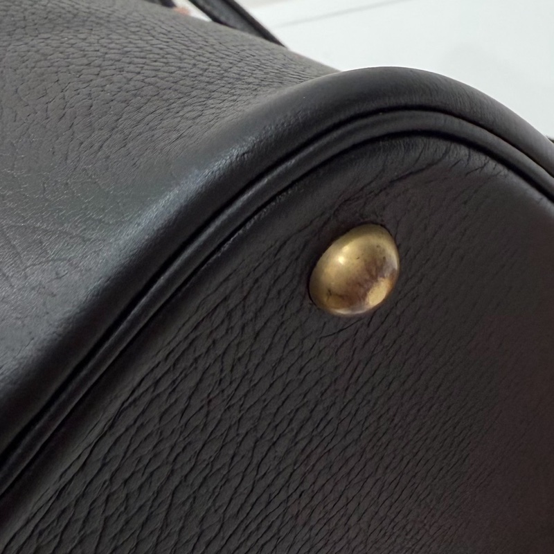 HERMES 愛馬仕 bolide 35 黑金 保齡包 手提包 肩背包 斜背包 側背包-25