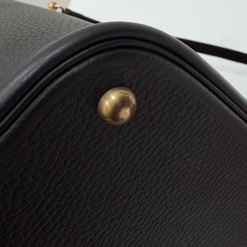 HERMES 愛馬仕 bolide 35 黑金 保齡包 手提包 肩背包 斜背包 側背包-27