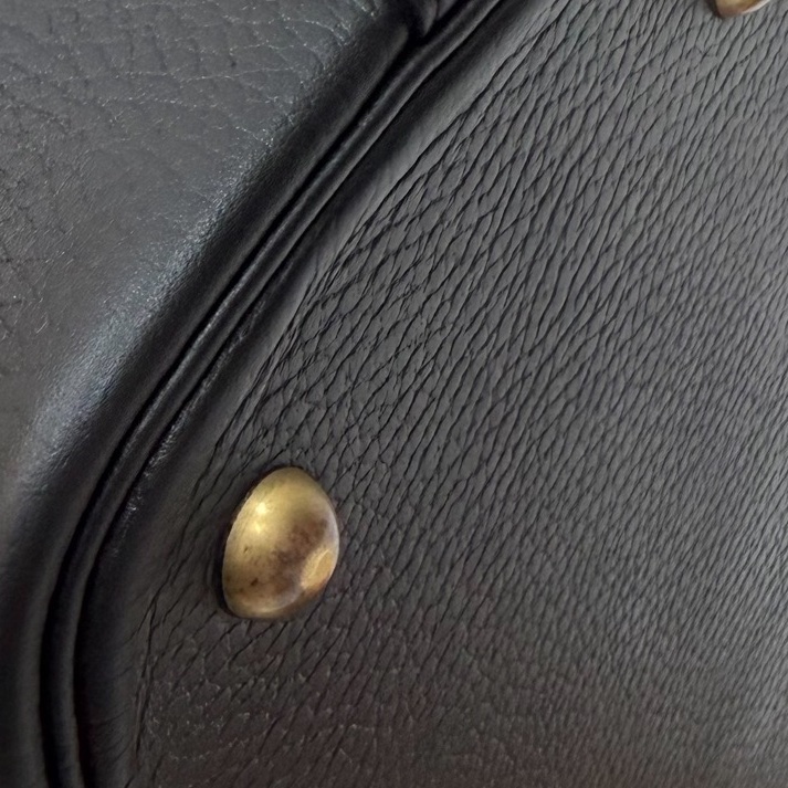 HERMES 愛馬仕 bolide 35 黑金 保齡包 手提包 肩背包 斜背包 側背包-31