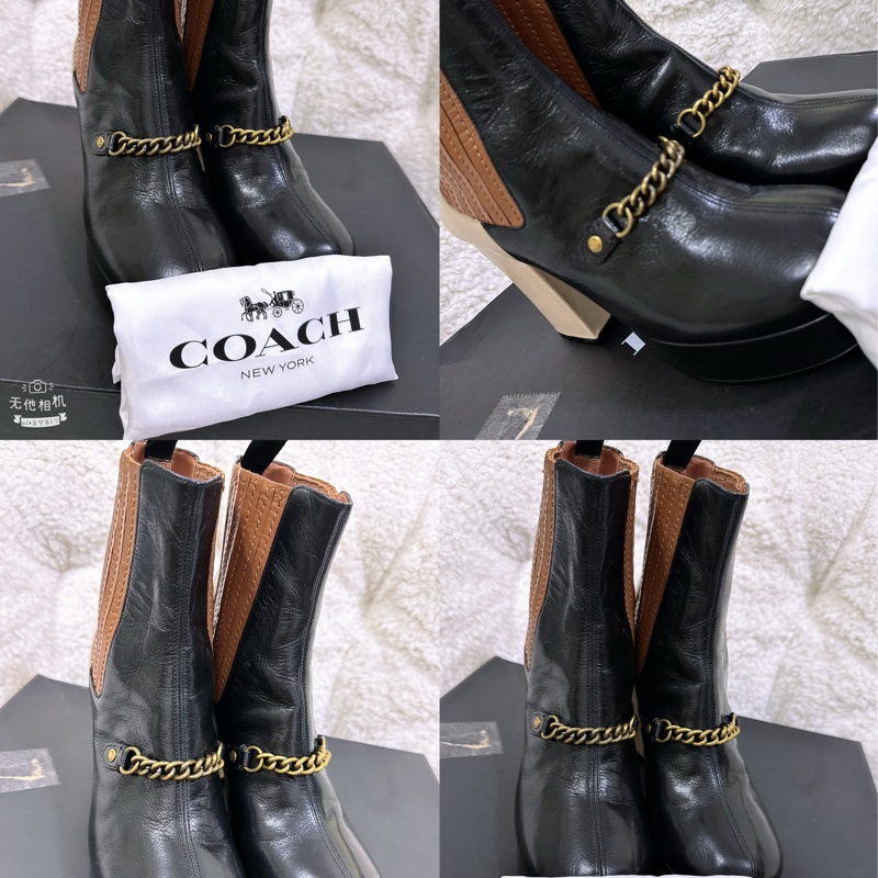 未使用coach 短筒靴（原價14300元）-3