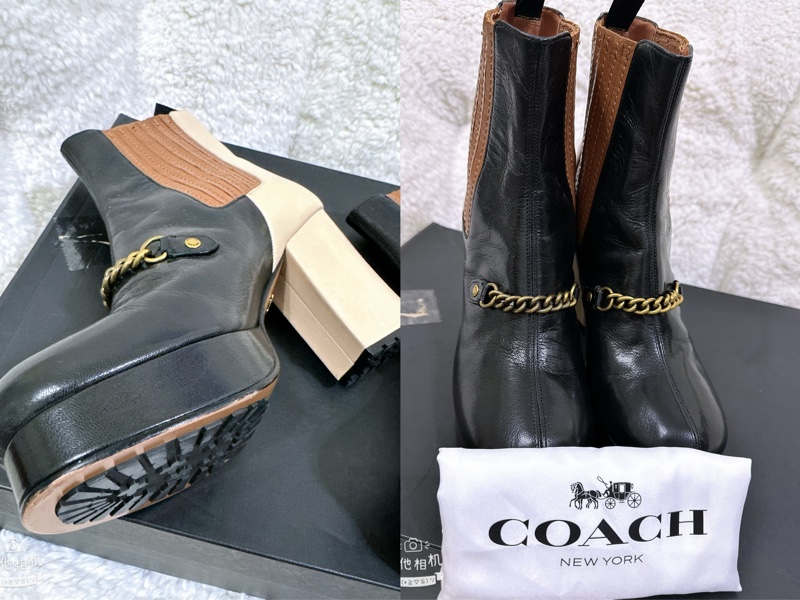 未使用coach 短筒靴（原價14300元）-5