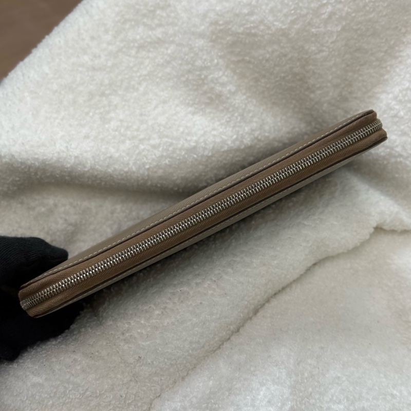 Hermes Silk'In 大象灰色絲巾長夾-3