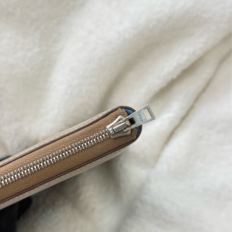 Hermes Silk'In 大象灰色絲巾長夾-5