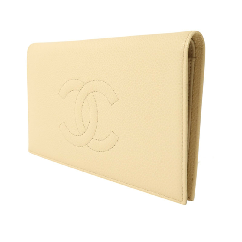 CHANEL 牛皮皮革Long Wallet金扣長錢包-2