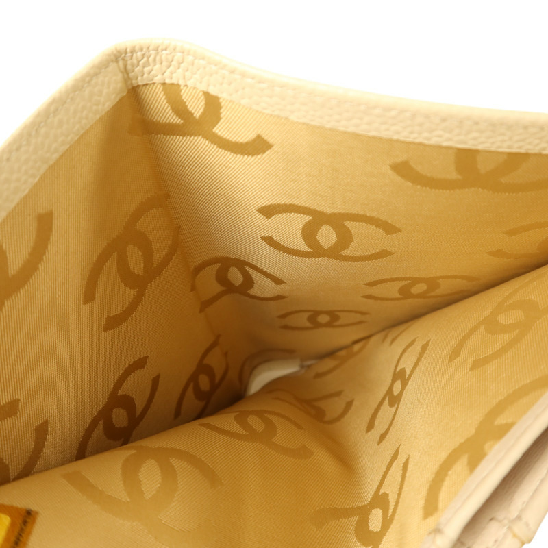 CHANEL 牛皮皮革Long Wallet金扣長錢包-6