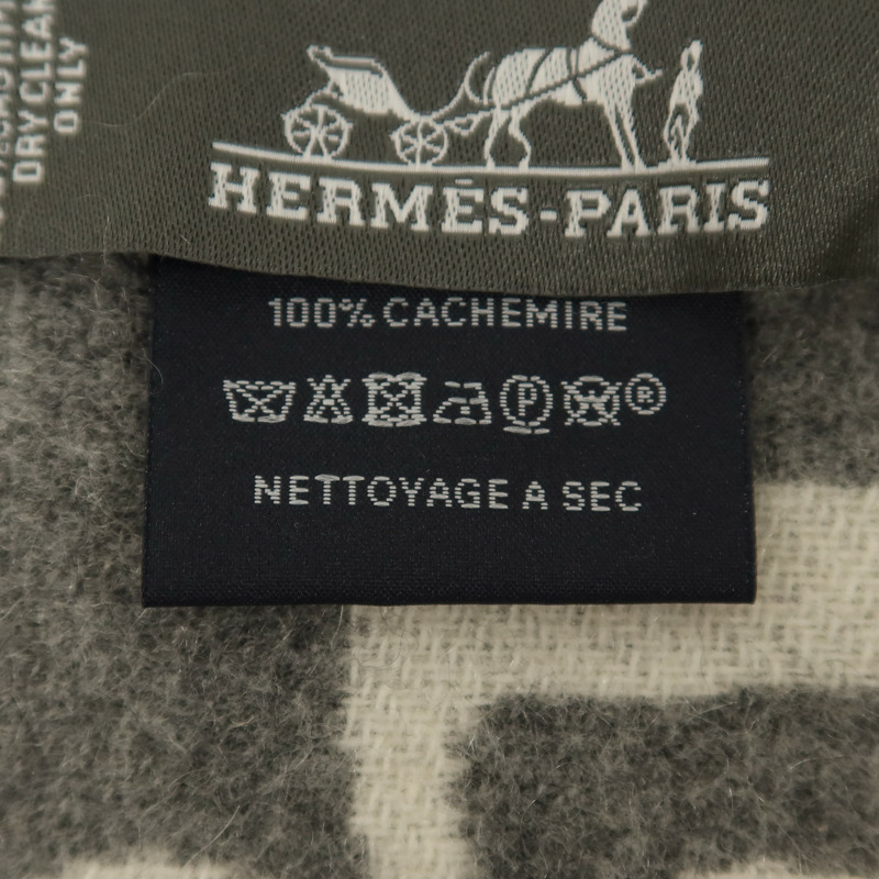HERMES 羊絨Casaque Do Re Boucles Scarf 30x140圍巾-6