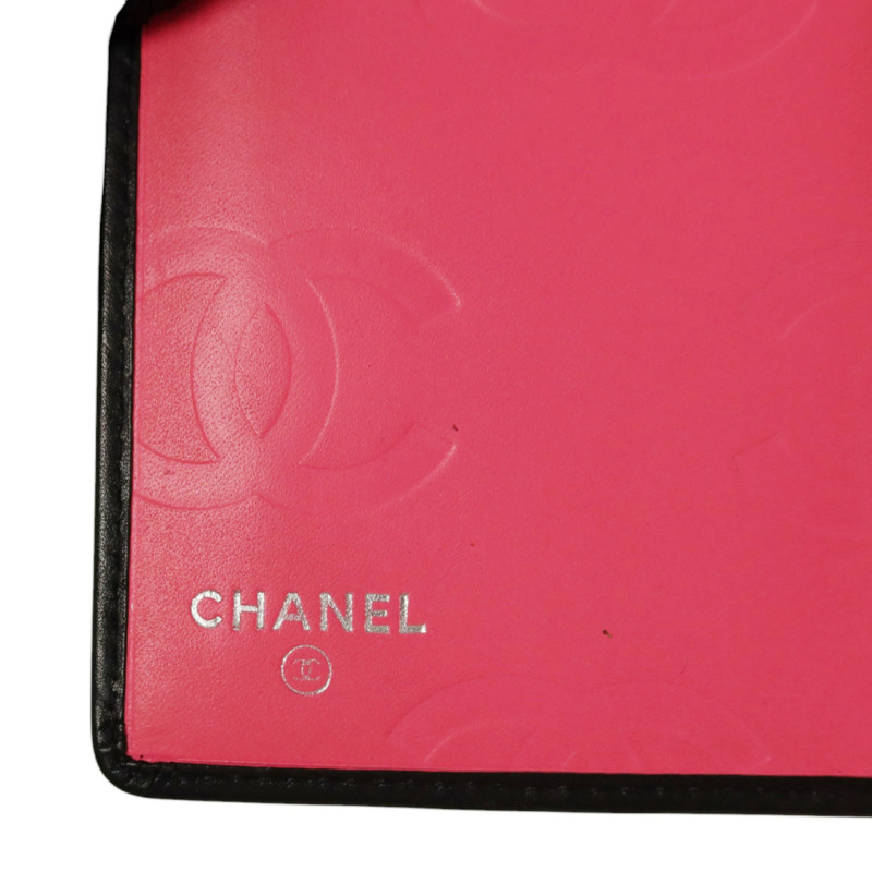 CHANEL 牛皮皮革Cambon Long Wallet銀扣長錢包-6