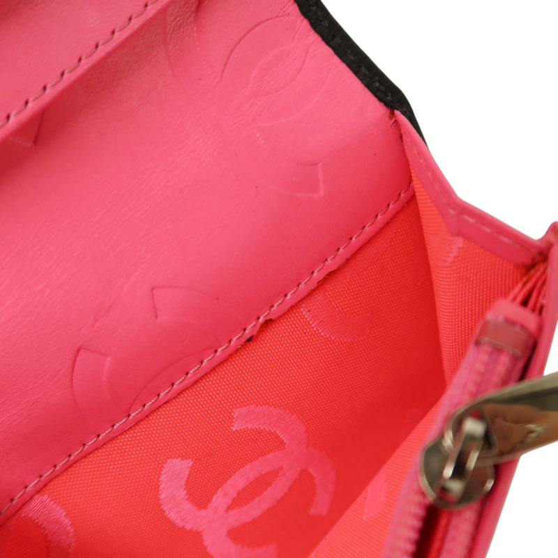 CHANEL 牛皮皮革Cambon Long Wallet銀扣長錢包-15