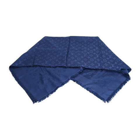 LOUIS VUITTON 羊毛/絲質Scarf 140x140絲巾