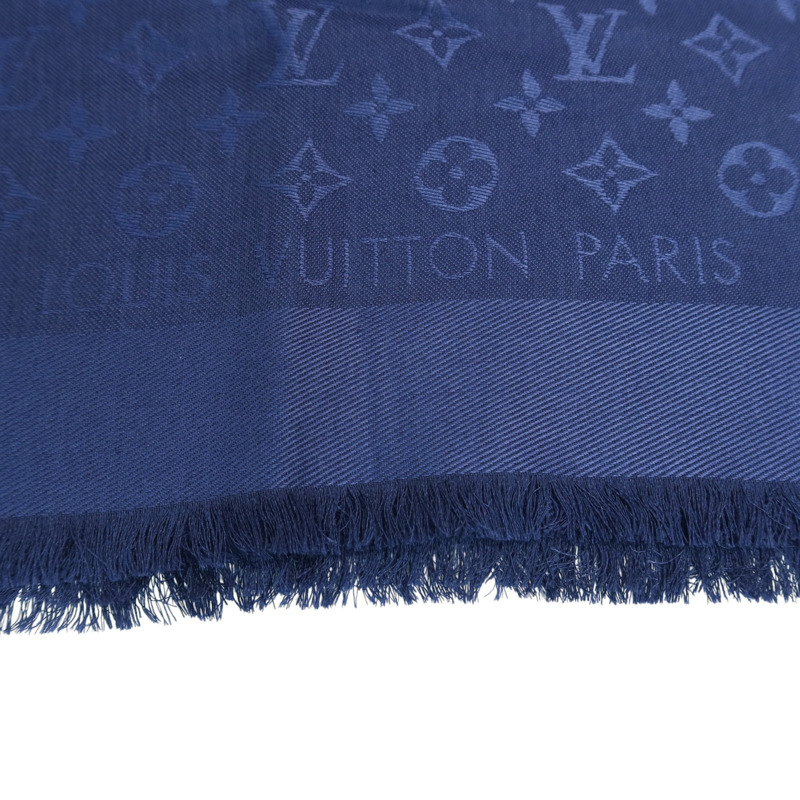 LOUIS VUITTON 羊毛/絲質Scarf 140x140絲巾-5