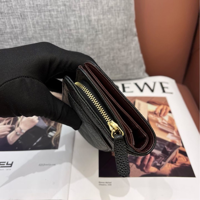 Chanel香奈兒黑金荔枝紋牛皮錢包 20開 98新-2