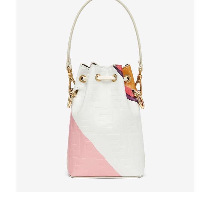 Fendi 女士 Mon Tresor小號拼色水桶包均碼碼小號、12 X 10 X 18 CM-2