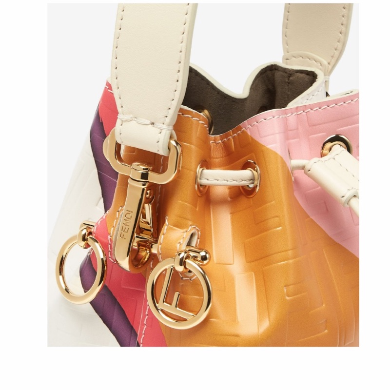 Fendi 女士 Mon Tresor小號拼色水桶包均碼碼小號、12 X 10 X 18 CM-4