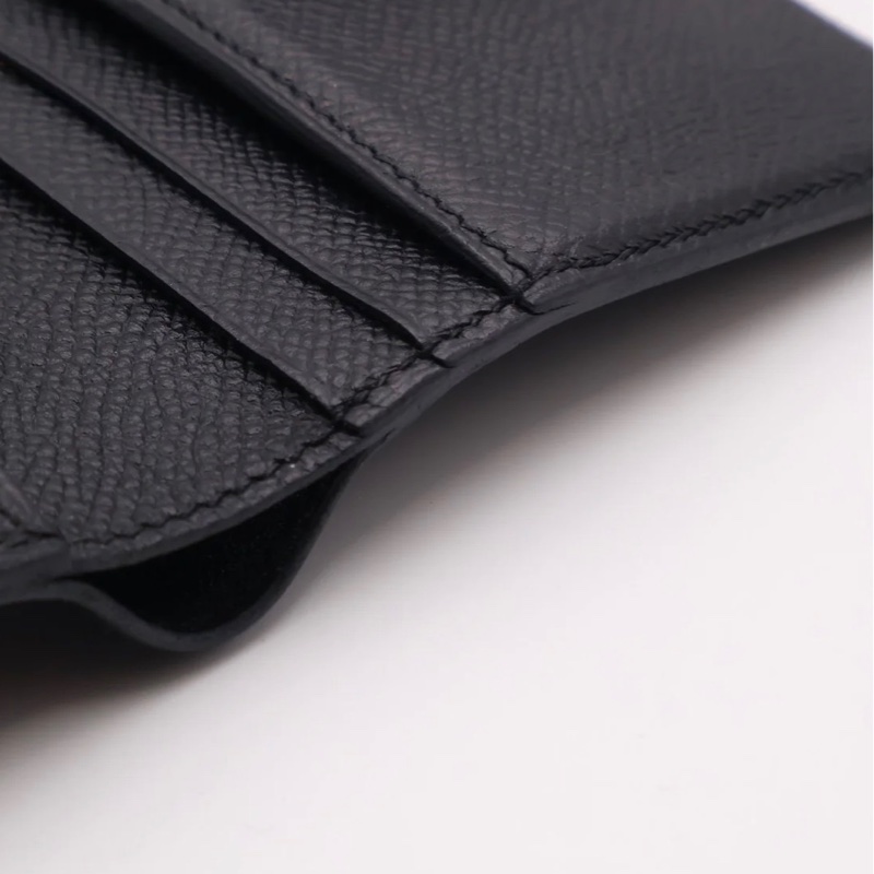 「JL精品代購」95新 現貨 HERMES 愛馬仕Bearn雙折短夾 黑玫瑰金-10