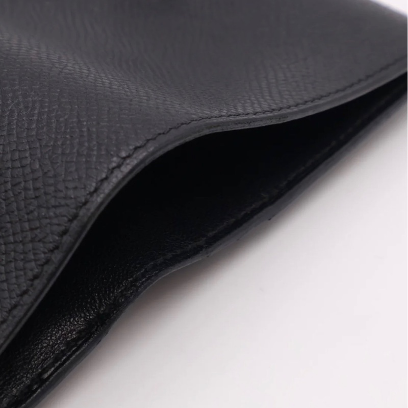 「JL精品代購」95新 現貨 HERMES 愛馬仕Bearn雙折短夾 黑玫瑰金-12