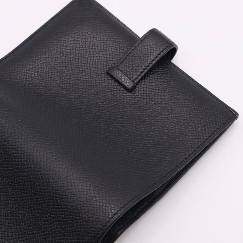 「JL精品代購」95新 現貨 HERMES 愛馬仕Bearn雙折短夾 黑玫瑰金-20