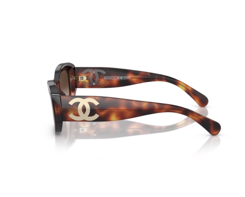 Chanel 女士 徽標太陽鏡均碼碼橋寬: 1.8cm; 鏡腿長: 14cm; 鏡片直徑: 5.5cm-1