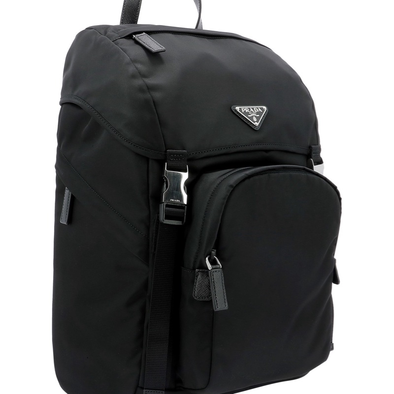 Prada 男士 Re-Nylon與Saffiano皮質背包均碼碼常規、27cm*17cm*45cm-2