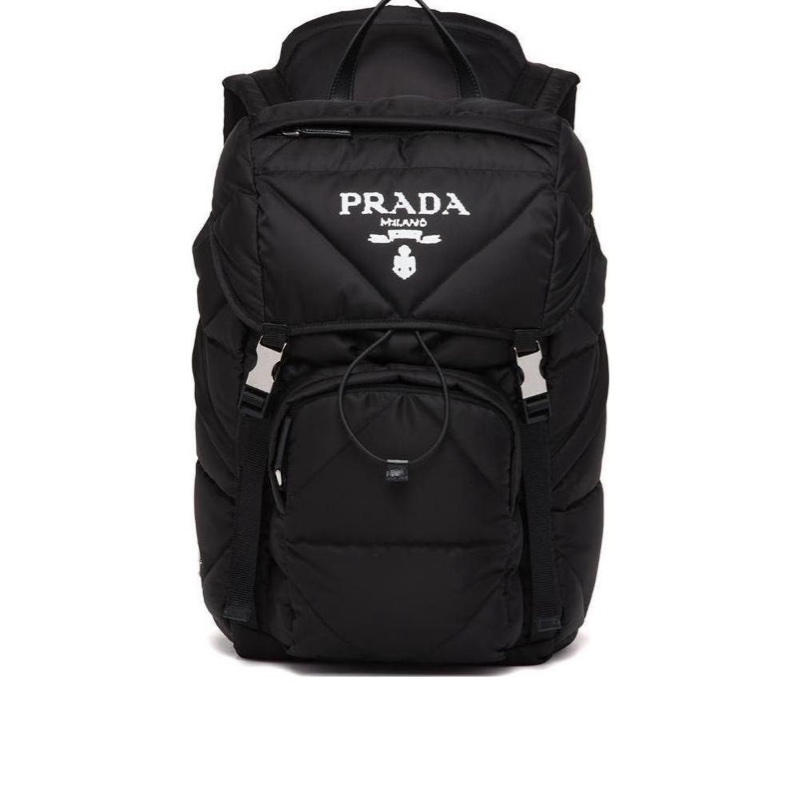 Prada 男士 logo標牌雙肩包均碼碼27X17X45CM-3