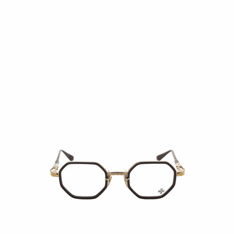 Chrome Hearts 男士 全框平光鏡45碼橋寬: 2.3cm; 鏡腿長: 15cm; 鏡片直徑: 4.5cm-1