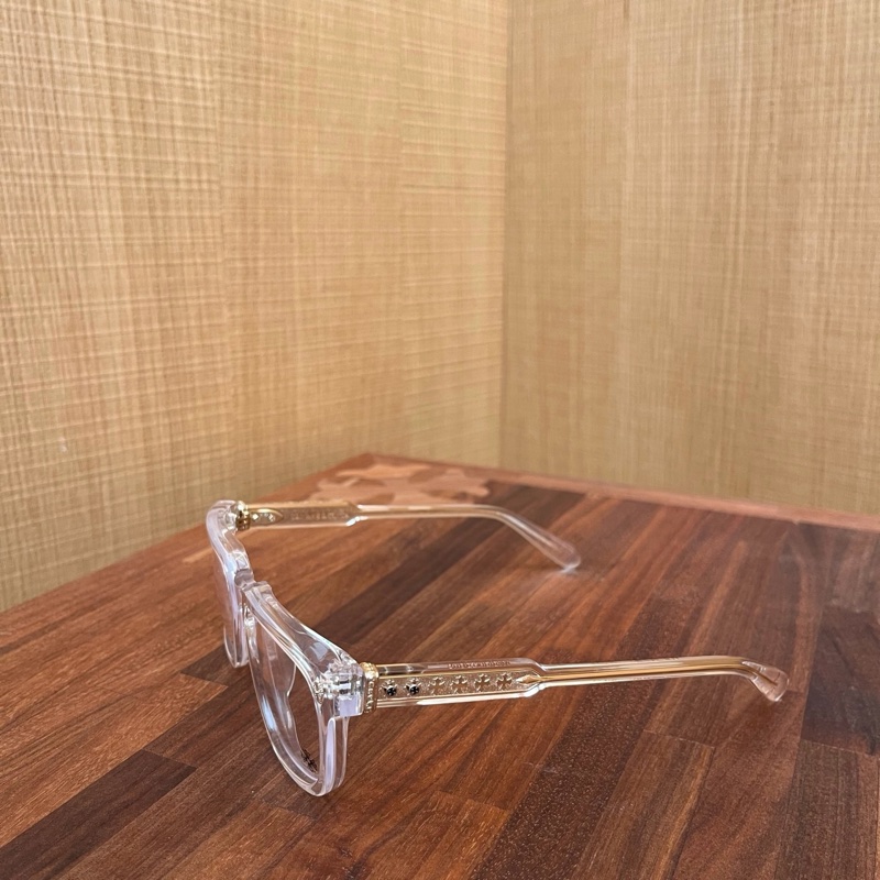 Chrome Hearts 男士 全框平光鏡均碼碼橋寬: 2.1cm; 鏡腿長: 15.1cm; 鏡片直徑: 5.3cm-1