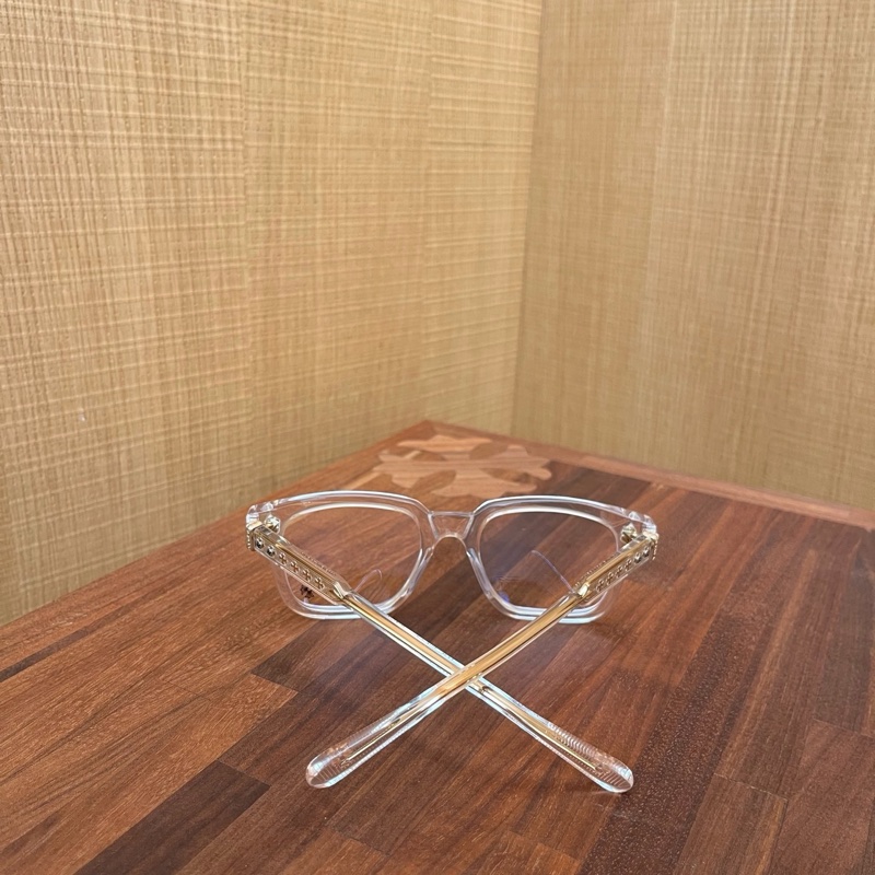 Chrome Hearts 男士 全框平光鏡均碼碼橋寬: 2.1cm; 鏡腿長: 15.1cm; 鏡片直徑: 5.3cm-2