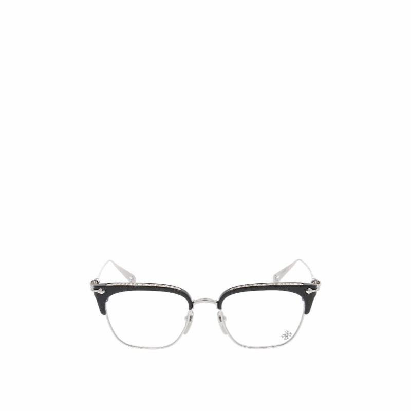 Chrome Hearts 男士 方框平光鏡均碼碼鏡腿長：14.8 CM、鏡片直徑：5.4 CM、橋寬：1.9 CM-5
