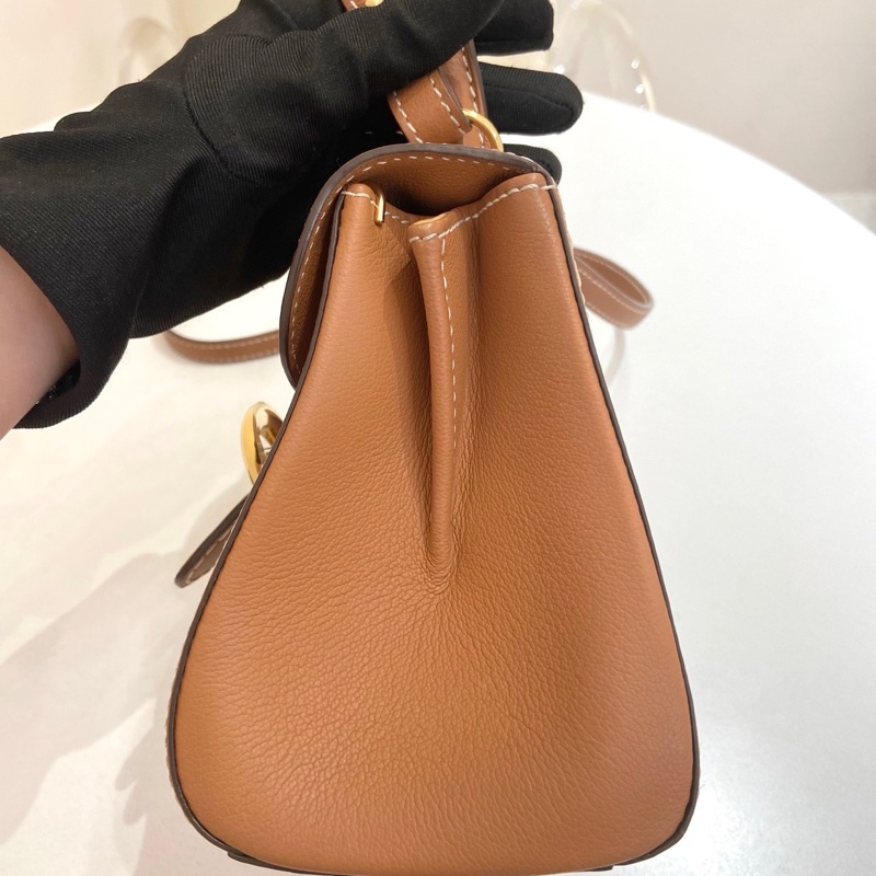 DELVAUX德爾沃brillant mini焦糖棕手提斜挎包  尺寸：20*11*16 附件：缺鏡子 。-2