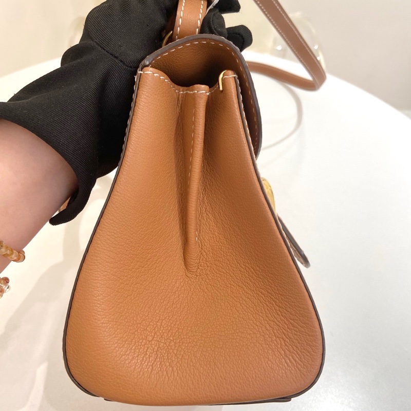 DELVAUX德爾沃brillant mini焦糖棕手提斜挎包  尺寸：20*11*16 附件：缺鏡子 。-3