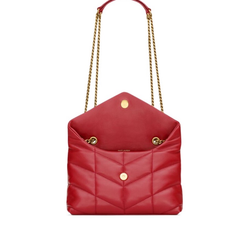 Saint Laurent 女士 PUFFER 徽標單肩包均碼碼22.5cm*8cm*16cm-1