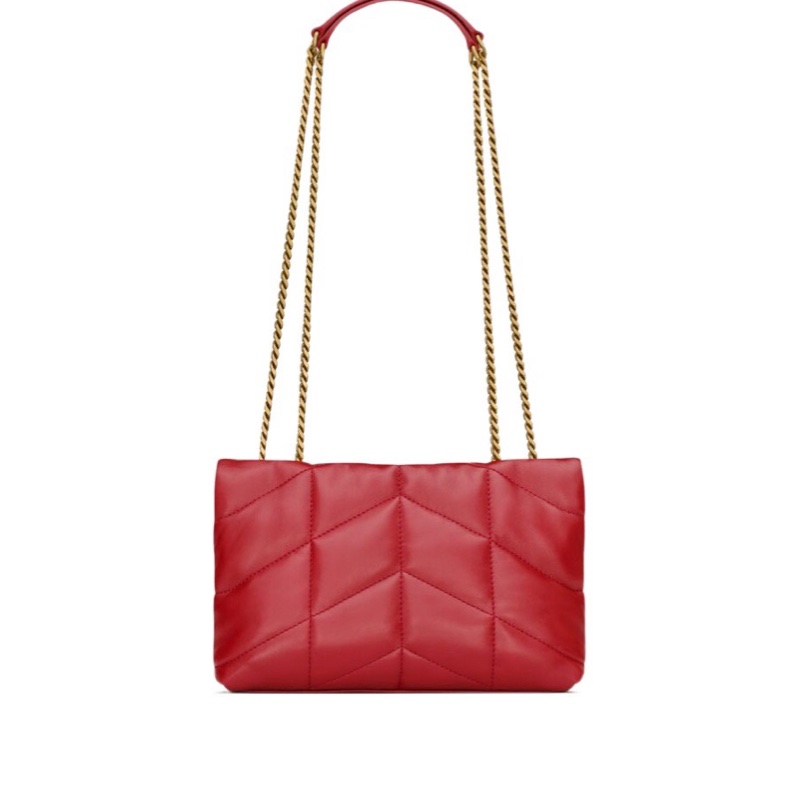 Saint Laurent 女士 PUFFER 徽標單肩包均碼碼22.5cm*8cm*16cm-2