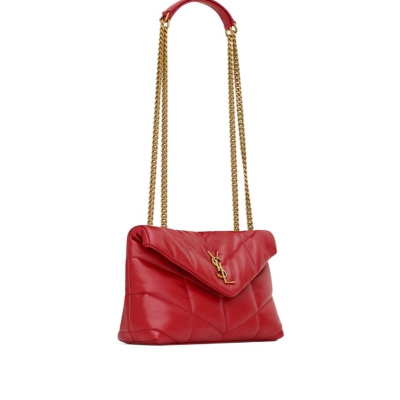 Saint Laurent 女士 PUFFER 徽標單肩包均碼碼22.5cm*8cm*16cm-3